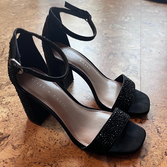 Sparkly Black Heels - Picture 1 of 2